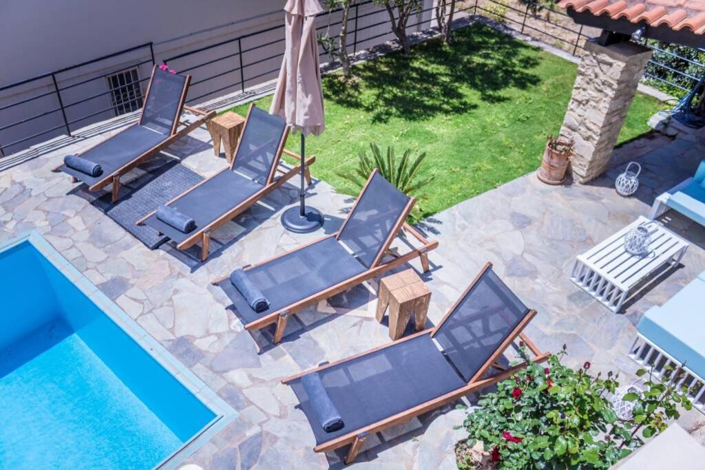 Villa Ventus, 40Sqm Private Pool & Hot Tub! Roussospition Luaran gambar